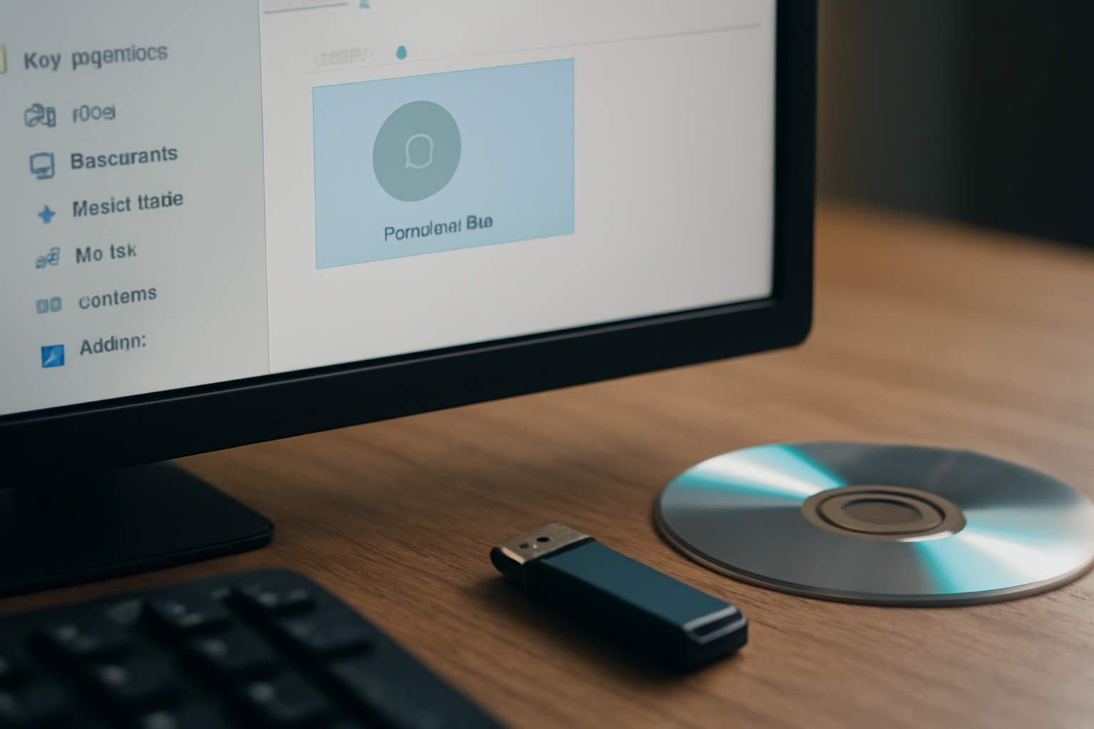 Layar komputer menampilkan file ISO yang telah dimount di drive virtual